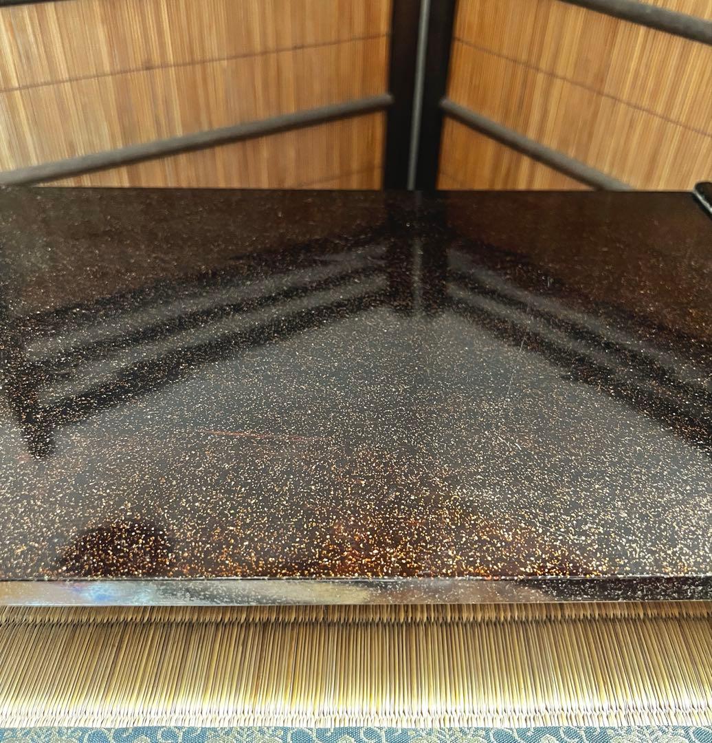 天然時代木 総梨地塗り 花台 香台 盆栽台 共箱付き