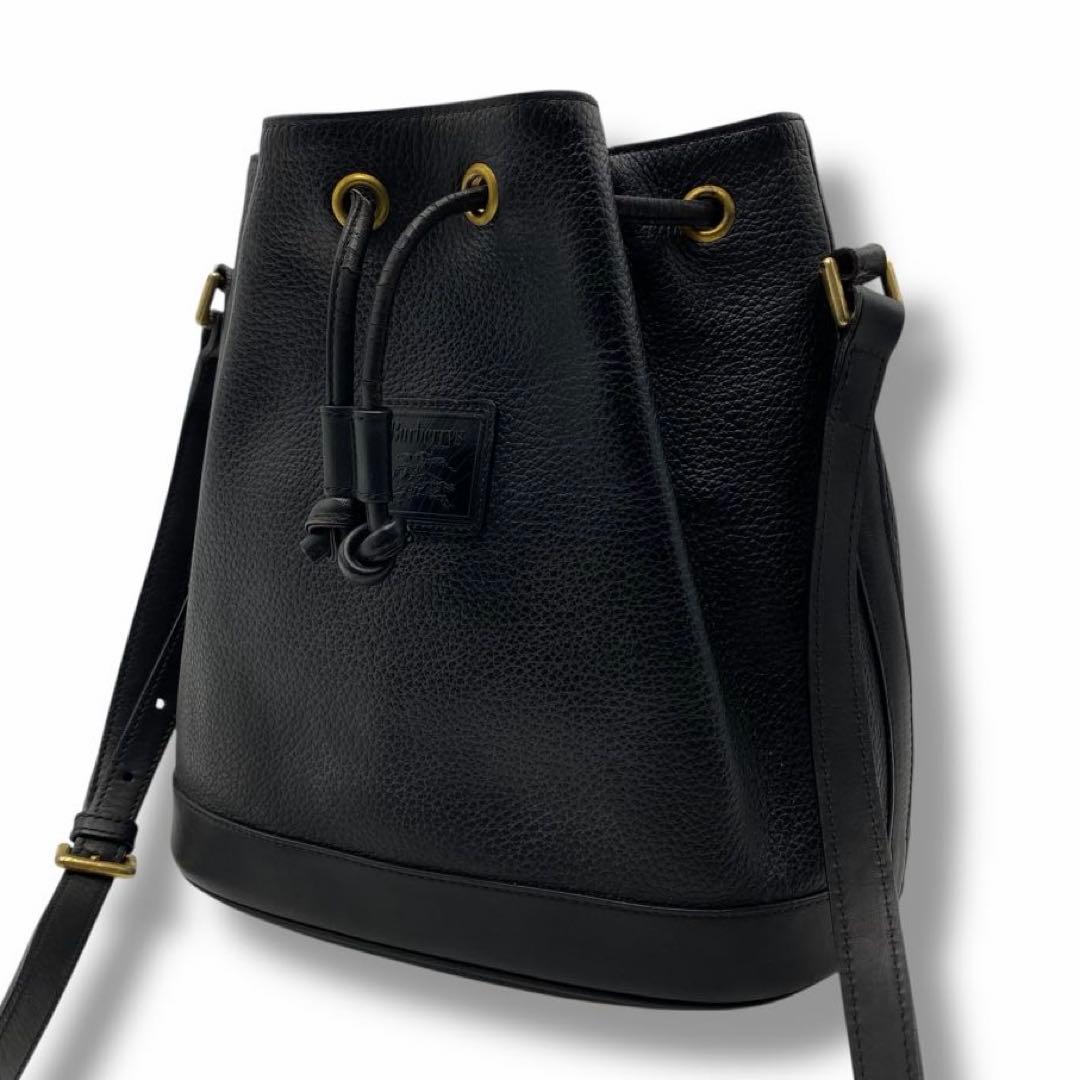 希少 バーバリー 巾着 ショルダー バッグ ノバチェック ホース Vintage