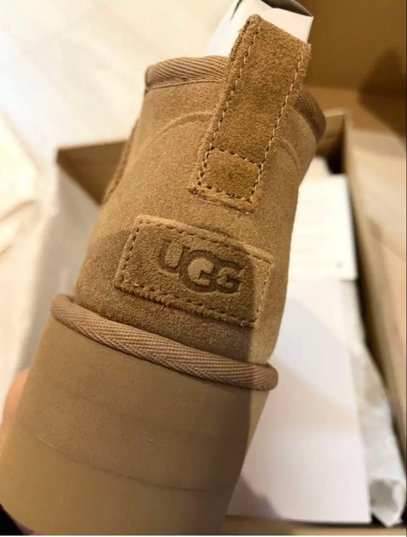 UGG クラシック ウルトラ ミニ プラットフォーム US8 チェストナット厚底