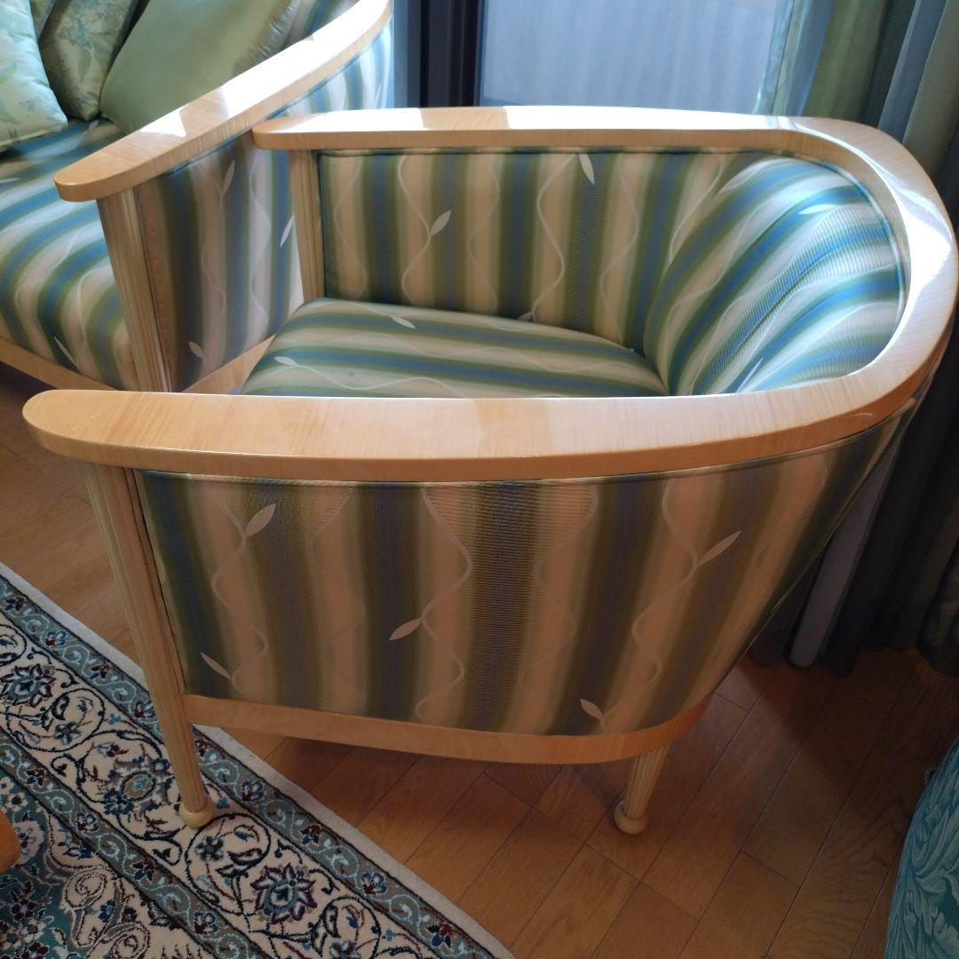 松創 一人掛け ソファ ソファー シカモアメープル IDC 大塚家具 1人用