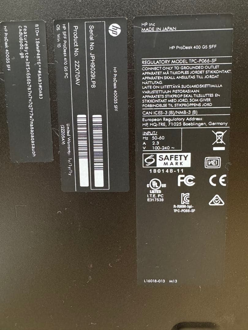 ♡*♡様 HP ProDesk400, Core i5-8500, SSD256