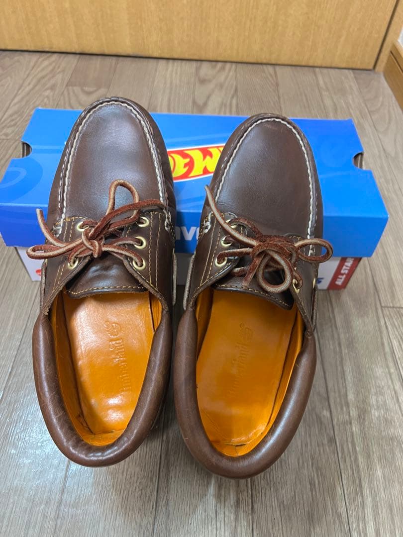 ティンバーランド 3-Eye レザー モカシン バーガンディ 26.5 27