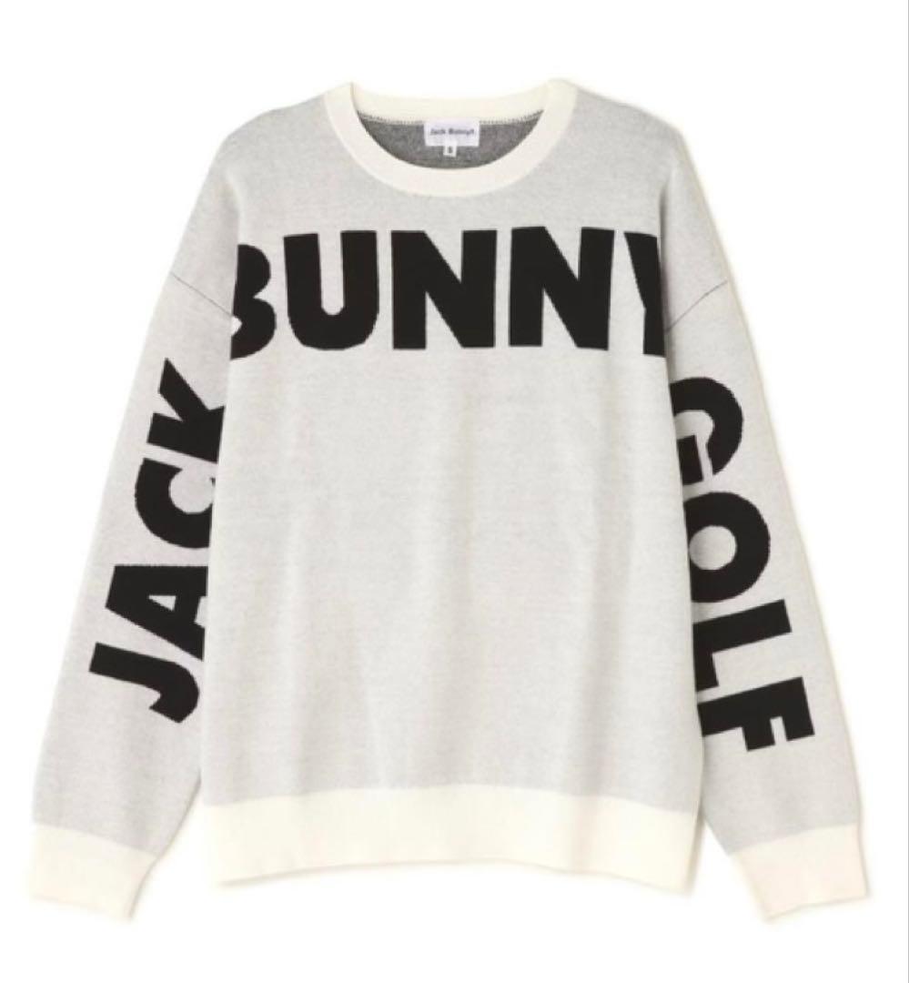 新品 パーリーゲイツ ジャックバニー HOT FEEL ニット(6)LL/白