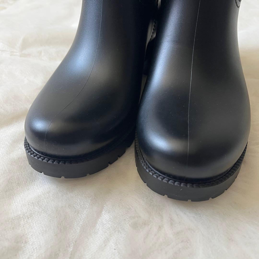 ロジェヴィヴィエ　テンペット ヴィヴ ストラス ブーツ　ラバー　黒　37サイズ