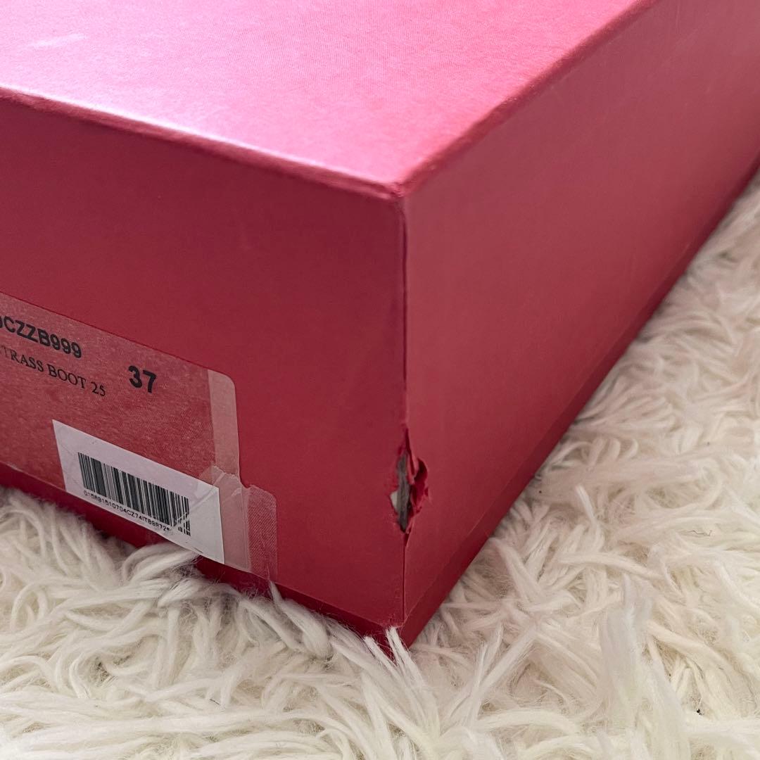 ロジェヴィヴィエ　テンペット ヴィヴ ストラス ブーツ　ラバー　黒　37サイズ