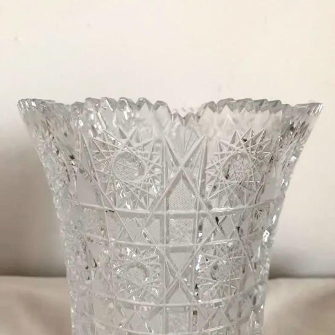 美品✴︎エルベクリスタル ボヘミアンガラス 花瓶 クラッシック