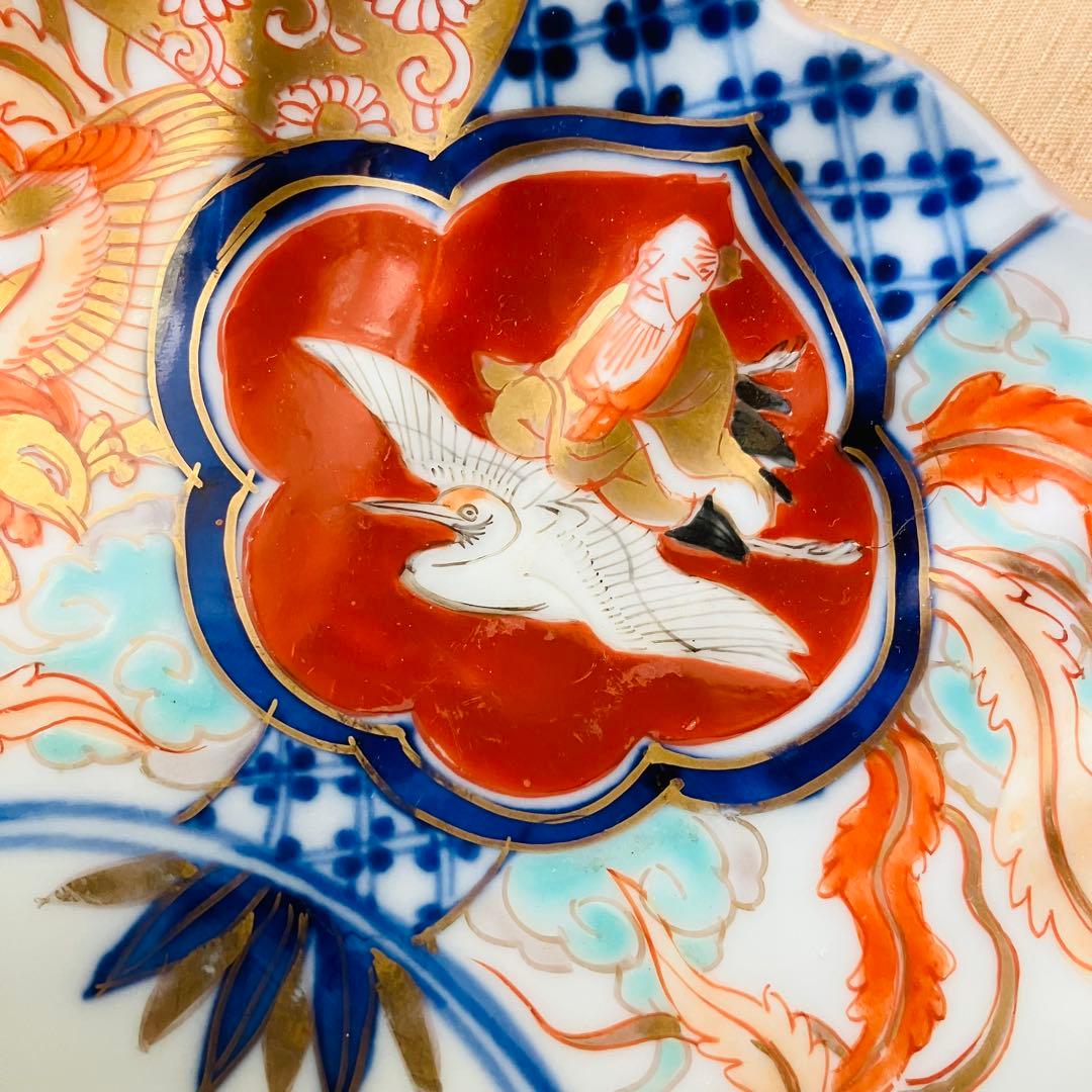オールド深川製磁　皿　明治　大正　龍　鳳凰　松竹梅　古伊万里　ジャポニスム