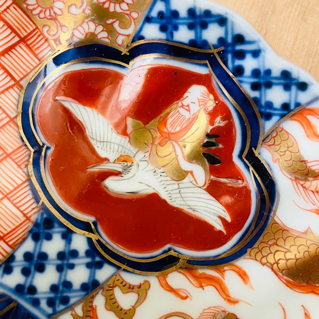 オールド深川製磁　皿　明治　大正　龍　鳳凰　松竹梅　古伊万里　ジャポニスム
