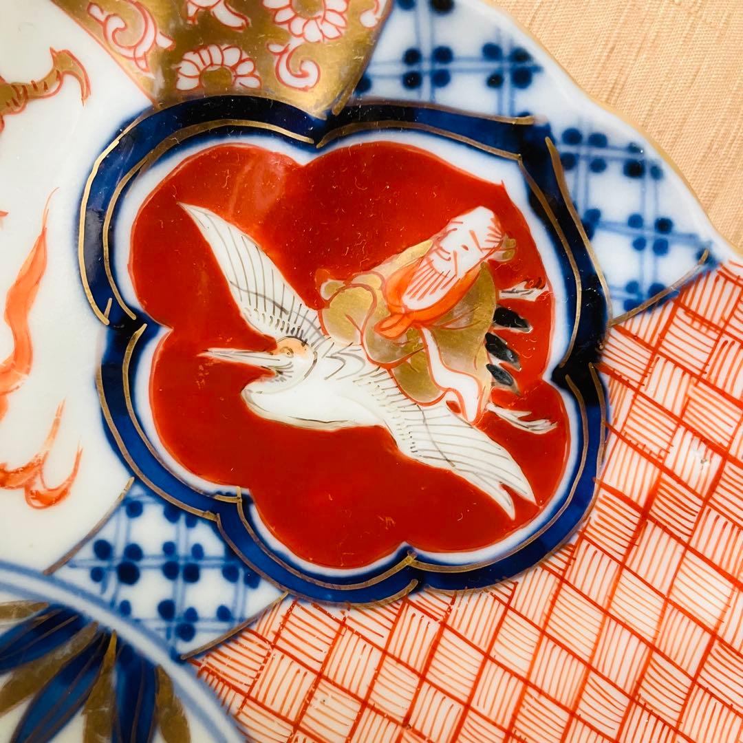 オールド深川製磁　皿　明治　大正　龍　鳳凰　松竹梅　古伊万里　ジャポニスム