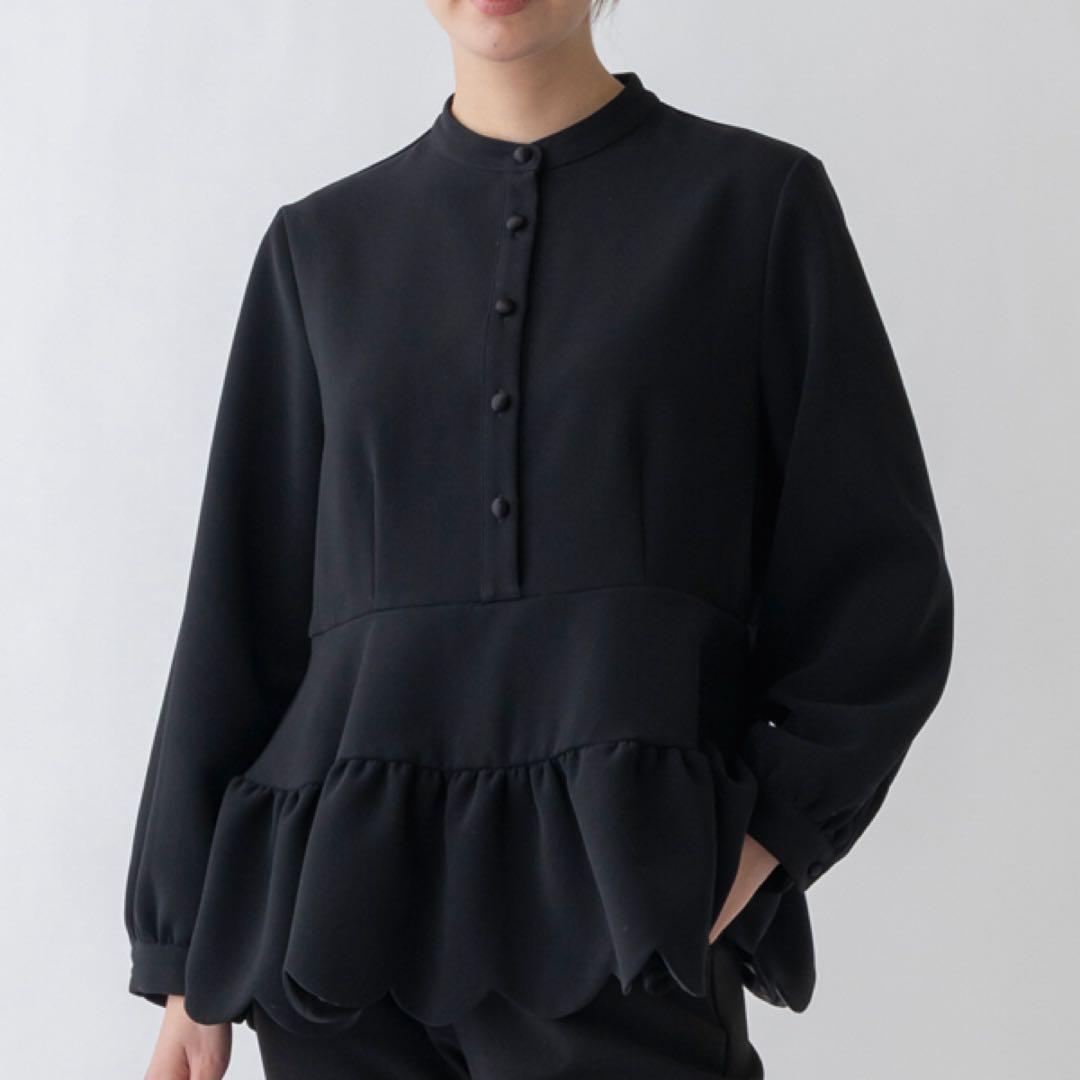 SONO ソーノ　スカラップヘム　フェミニティブラウス