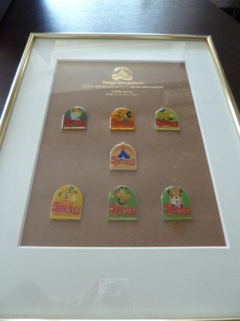 東京ディズニーランド ５周年記念ピンバッジセット
