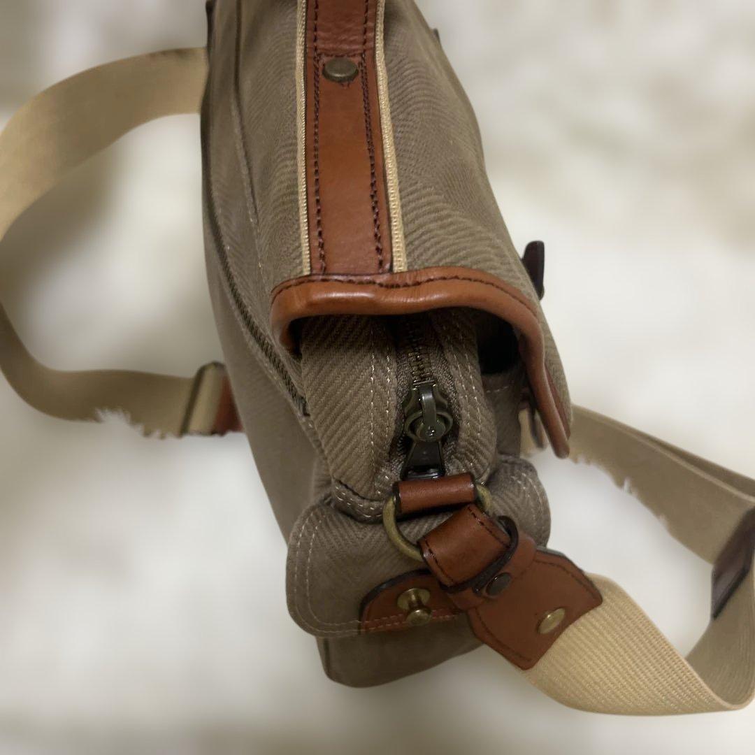 【美品】シルバーレイククラブ ヘリンボーン ショルダーバッグ ベージュ