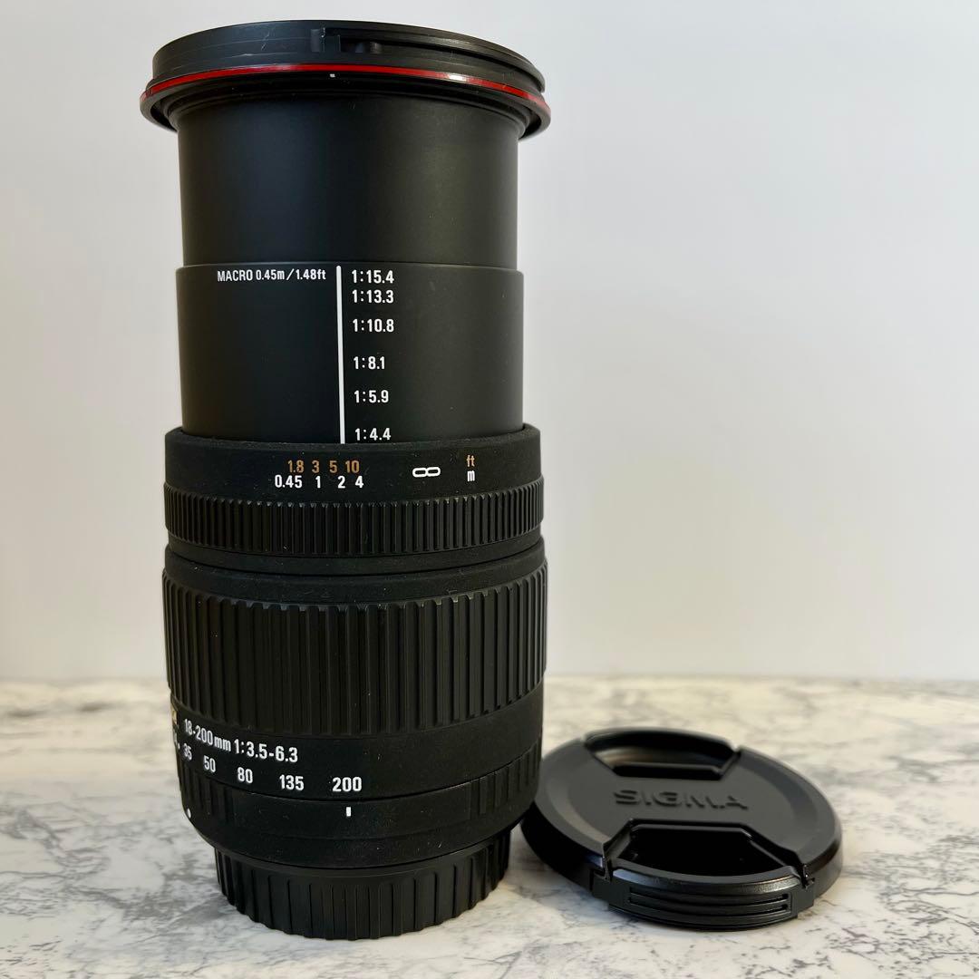 【美品】シグマ 18-200mm F3.5-6.3キャノンEFマウントSIGMA