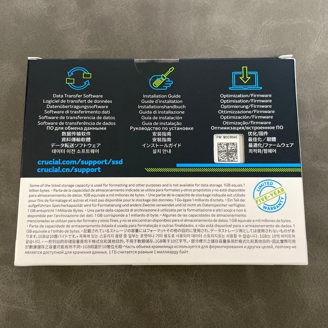 新品未開封 crucial MX500 4000GB 2.5インチSSD