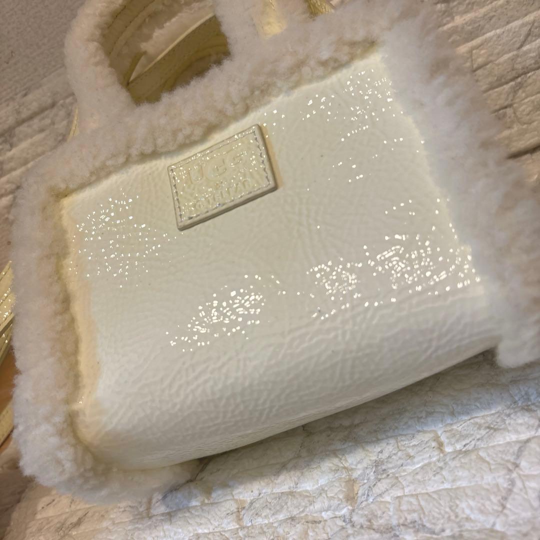 UGG Telfar ホワイト スモールショッパーバッグ　ミニトートバッグ