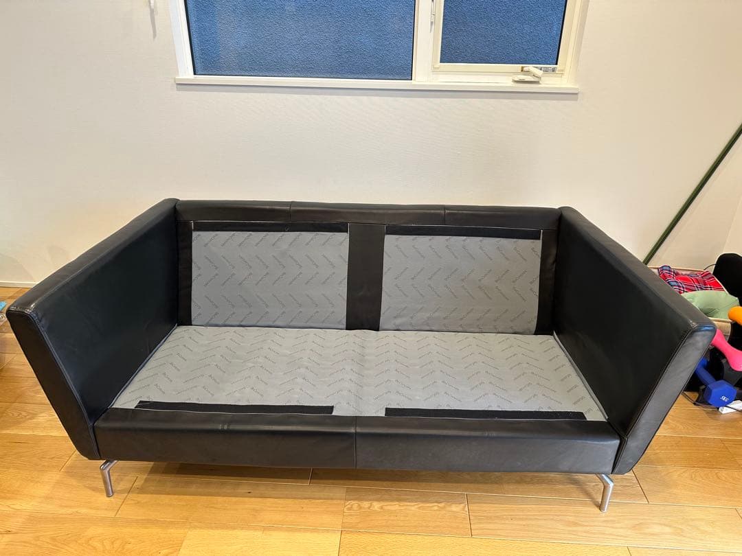 (Abcdefgeo) BoConcept 黒いレザーソファ (世田谷区)