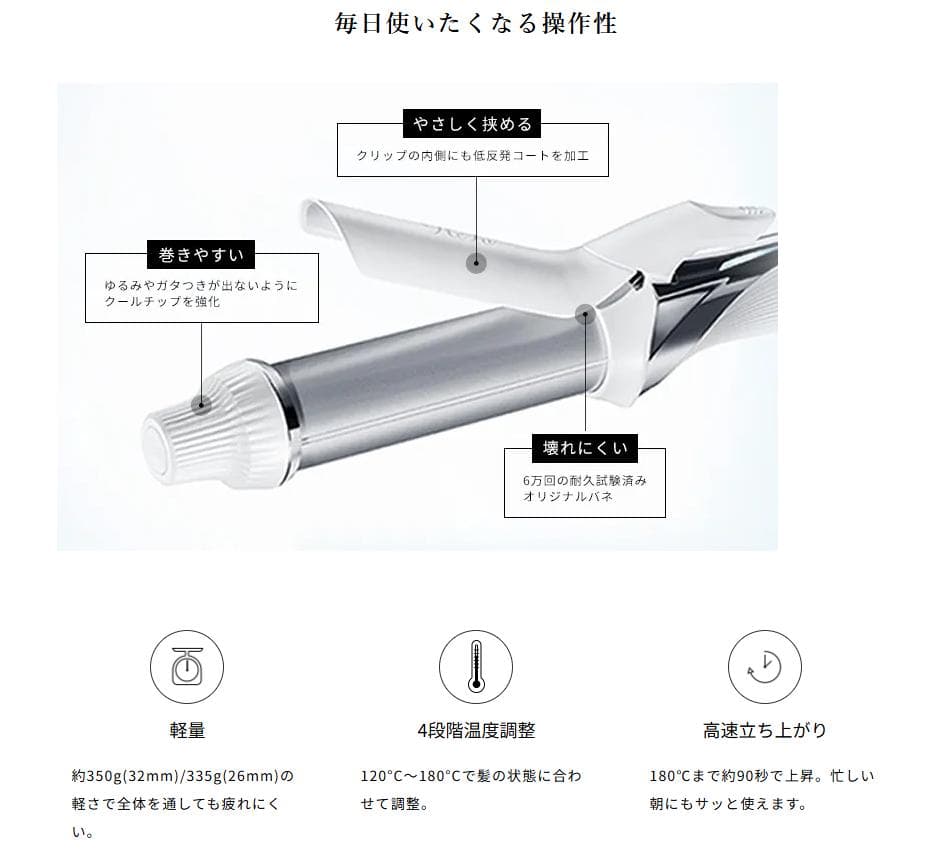 Refa リファ ビューテック カールアイロン AG00A 26mm