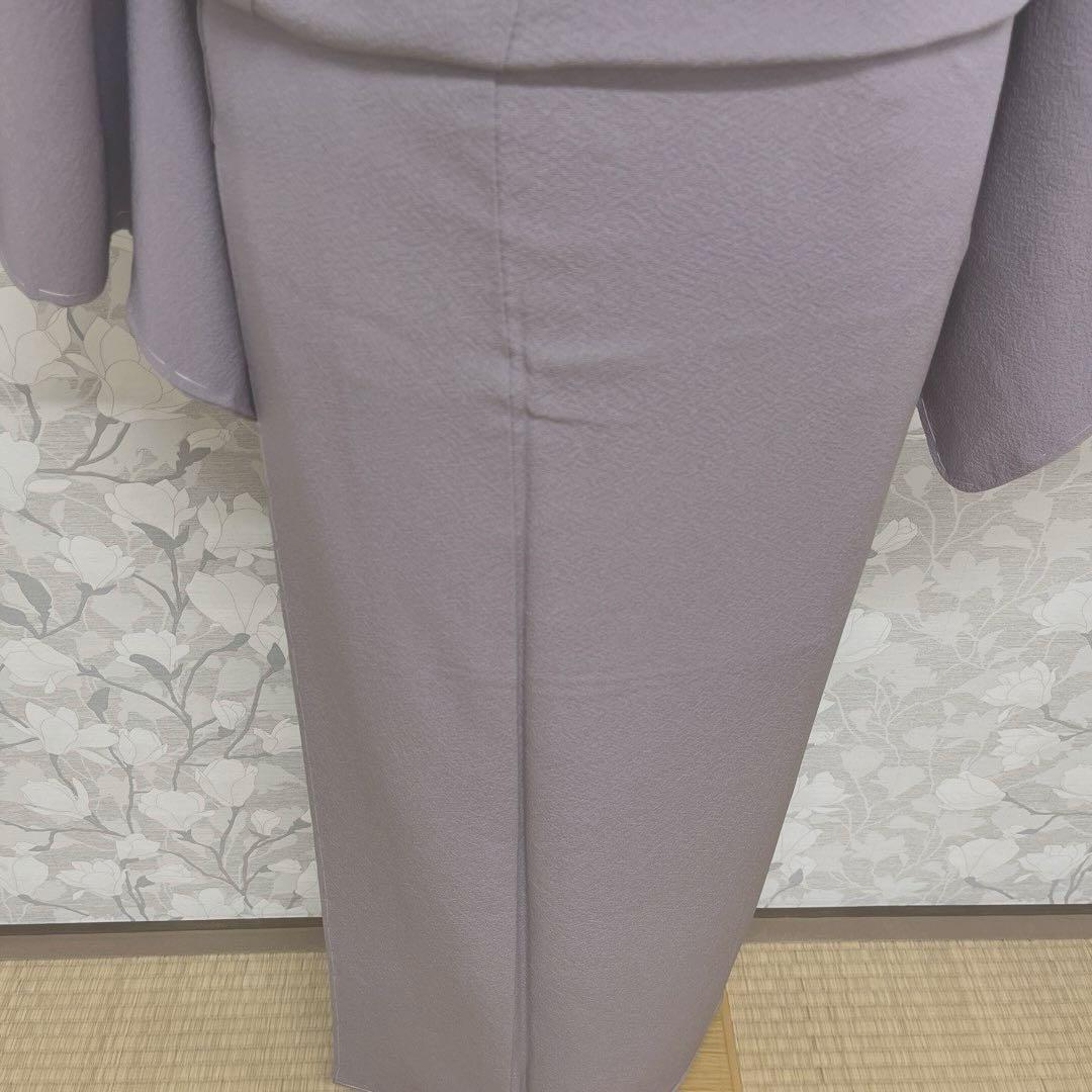 正絹 色無地 淡青紫(未使用品)草木染作家 圓啓【健勝苑】