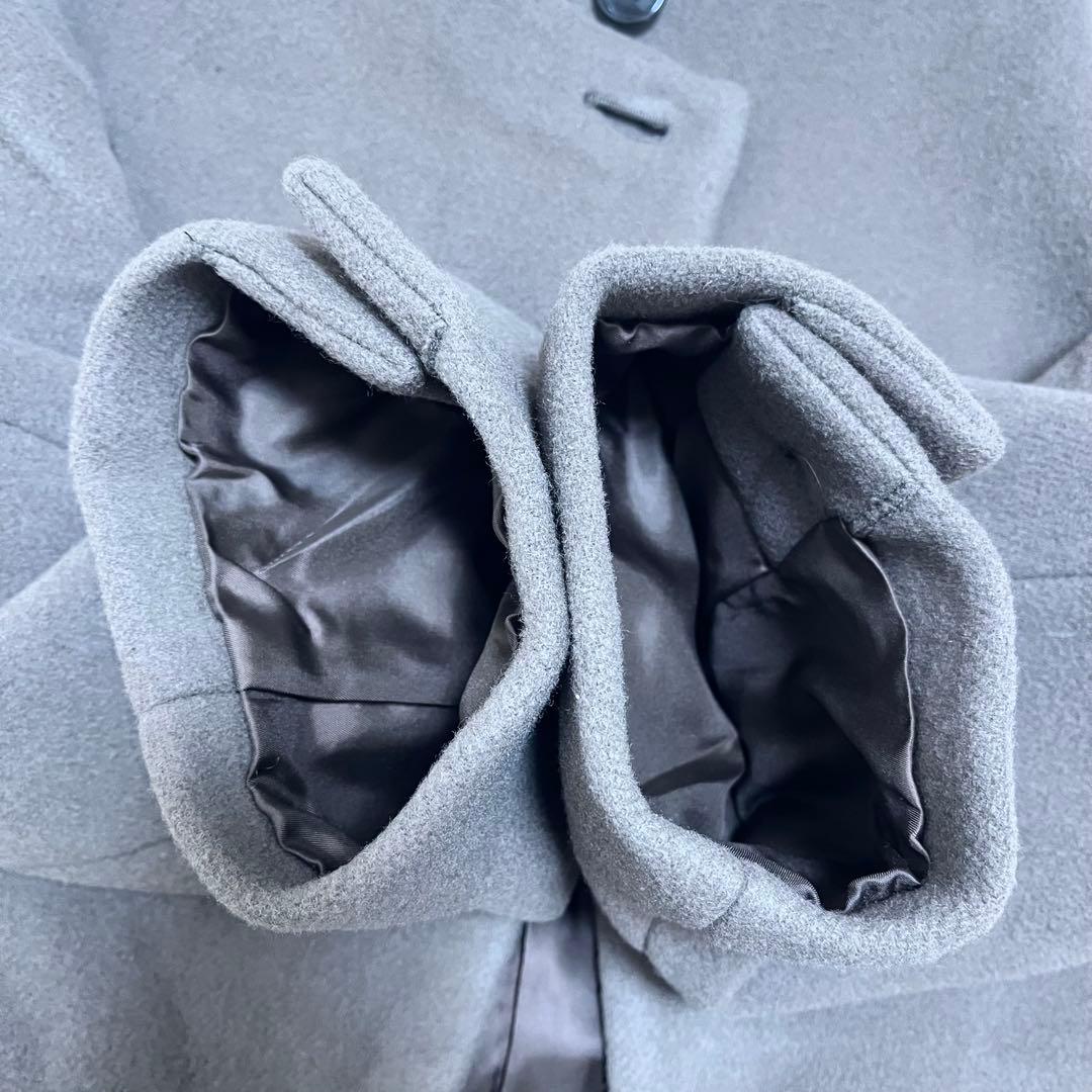 美品23AW✨スローブイエナ ウールダブルモッサ ノーカラーショートコート M