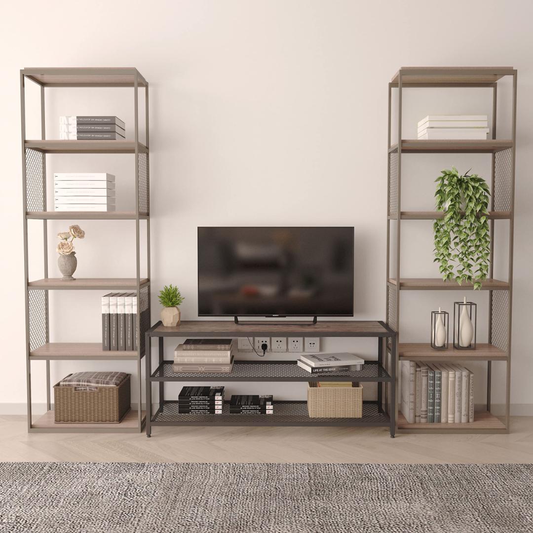 ☆エレガントウッド テレビボード 木目調, 豊富な収納スペース付き