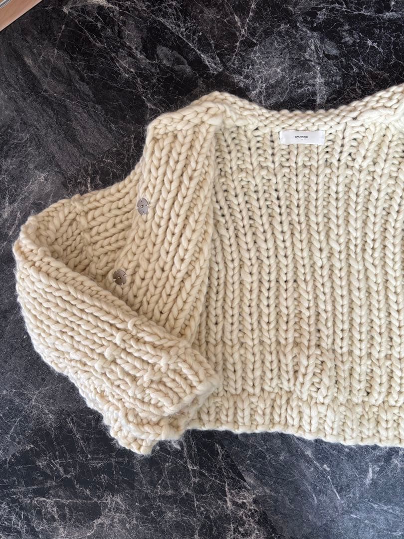 OHOTORO クリームニットカーディガン