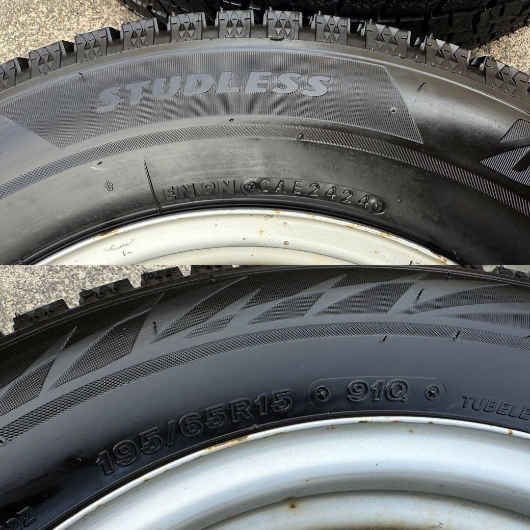 2024年製 スタッドレス タイヤ付き 8穴スチールホイール 4本セット✨溝あり