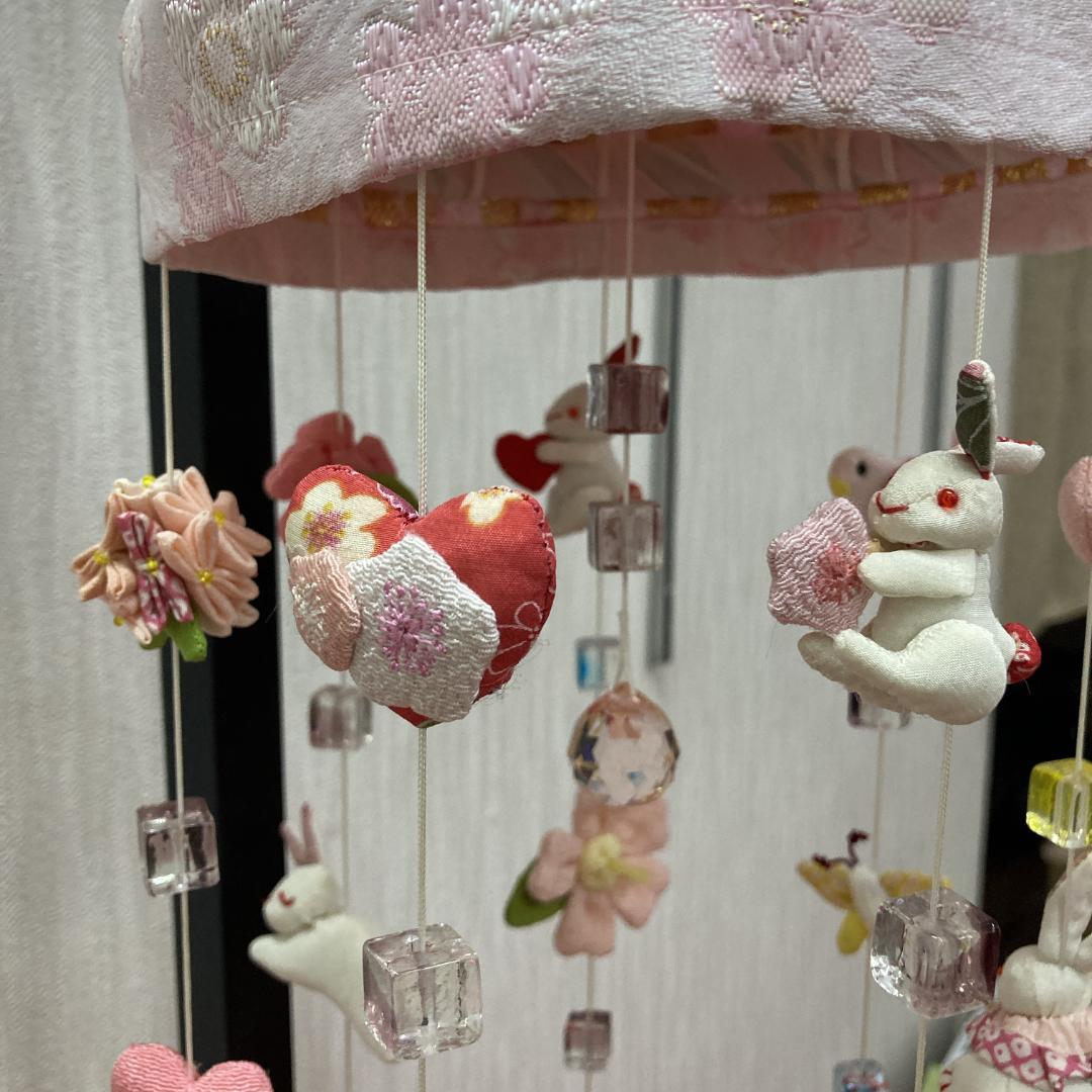 No.5 可愛いうさぎ吊るし飾り　雛人形つるし雛　雛祭りつるし飾　ひな人形