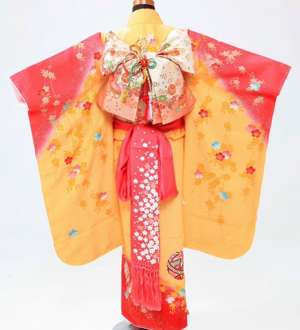 七五三7歳用四つ身着物箱背子セット