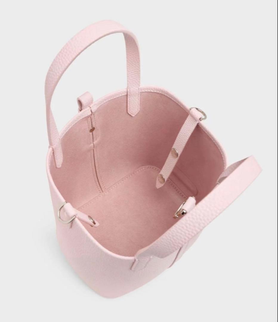 Beryl ベリル リサイクルレザーバケツバッグ コットンキャンディーピンク