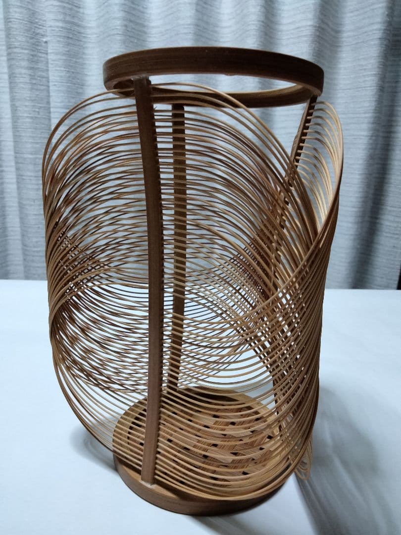 駿河竹千筋細工 竹花器 / 竹工房然林房/伝統工芸品 「木の葉」