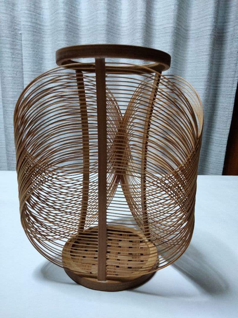 駿河竹千筋細工 竹花器 / 竹工房然林房/伝統工芸品 「木の葉」