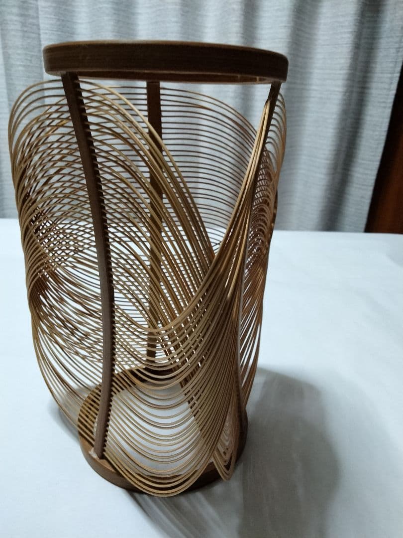 駿河竹千筋細工 竹花器 / 竹工房然林房/伝統工芸品 「木の葉」