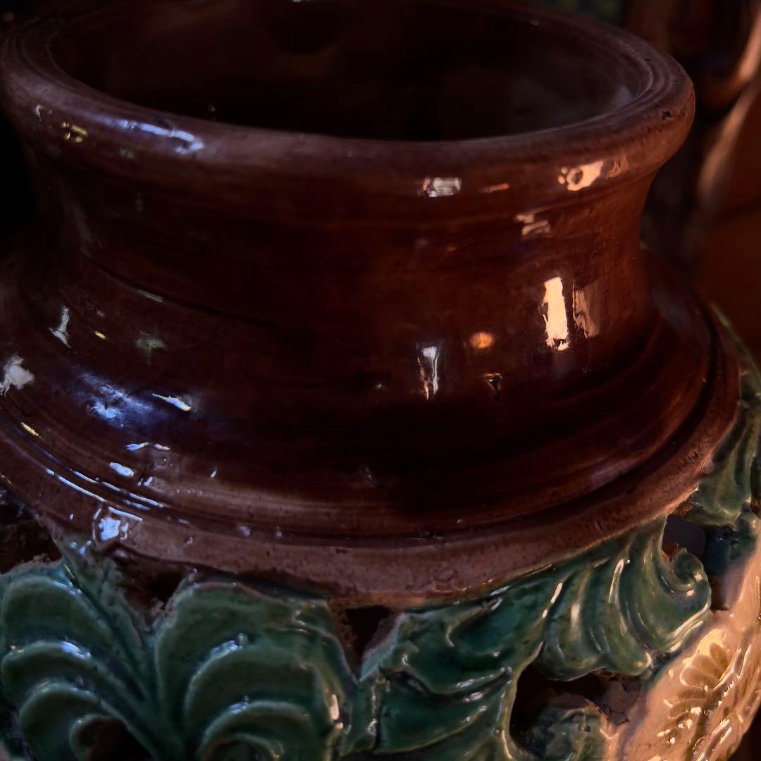 宋磁 宋三彩 中国 宋代 透かしあり 唐三彩