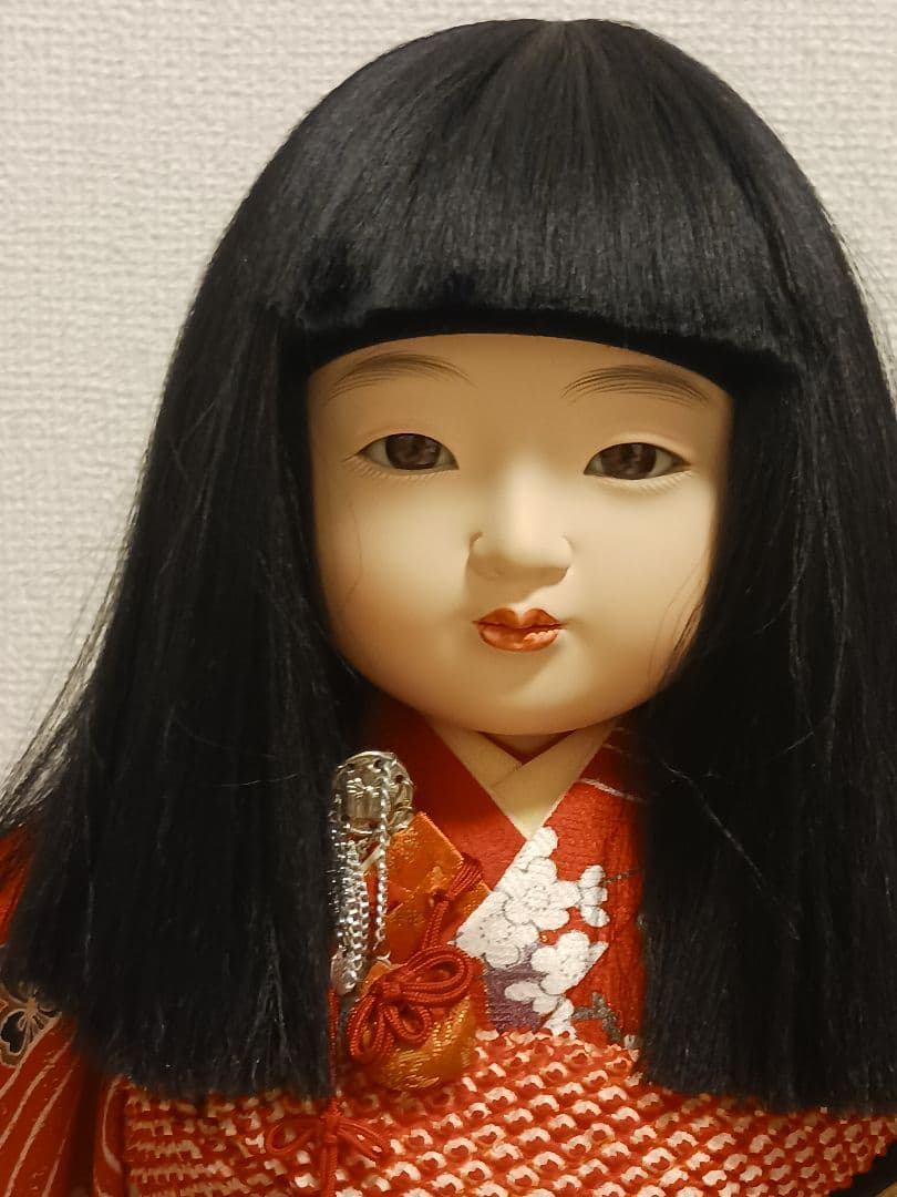 市松人形　金彩京友禅　小出松寿作