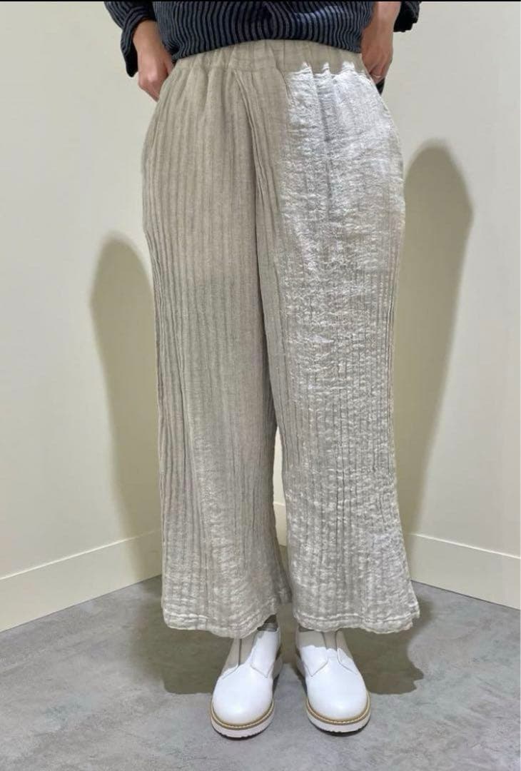 値下げ【美品】plantation メランジWAVE パンツ