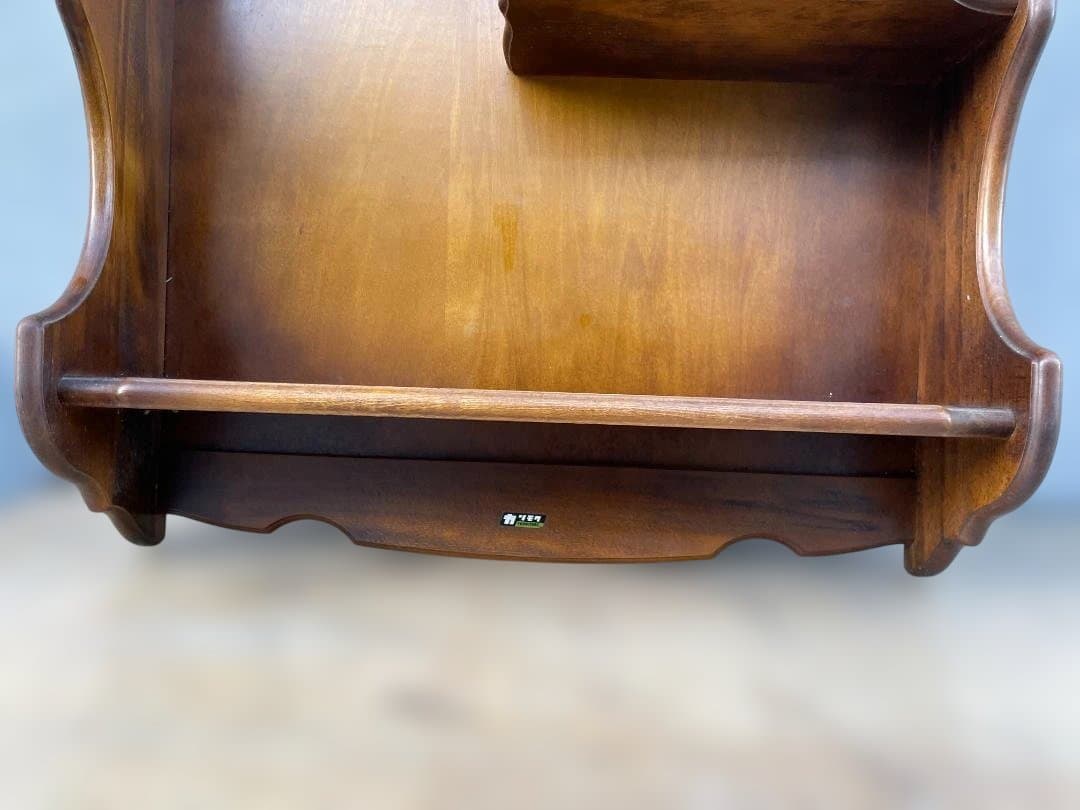 ★ オールド カリモク コロニアル ウォール ラック 壁掛 棚 86x62x15