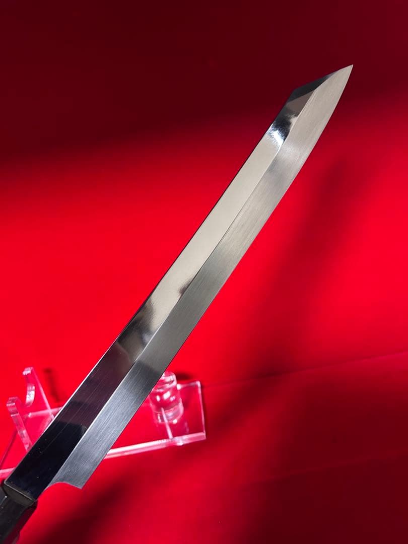 01552 包丁　剣型切付　尺　440c鋼　切味抜群　箱付　未使用品