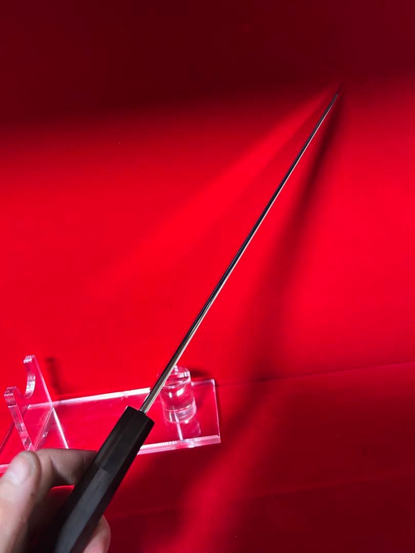 01552 包丁　剣型切付　尺　440c鋼　切味抜群　箱付　未使用品