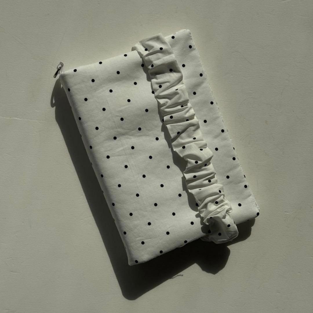 韓国 貯金 A6バインダー バインダーカバー黒ドット