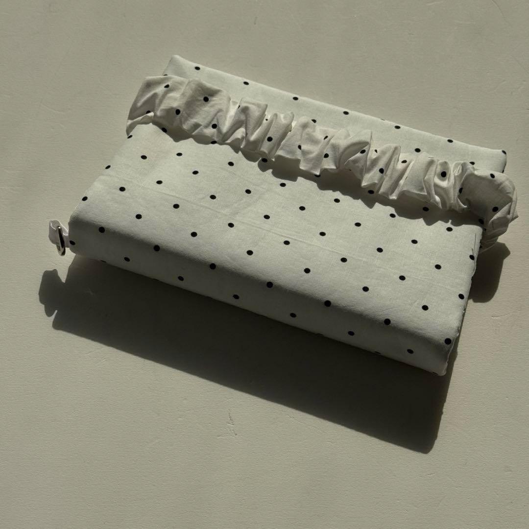 韓国 貯金 A6バインダー バインダーカバー黒ドット