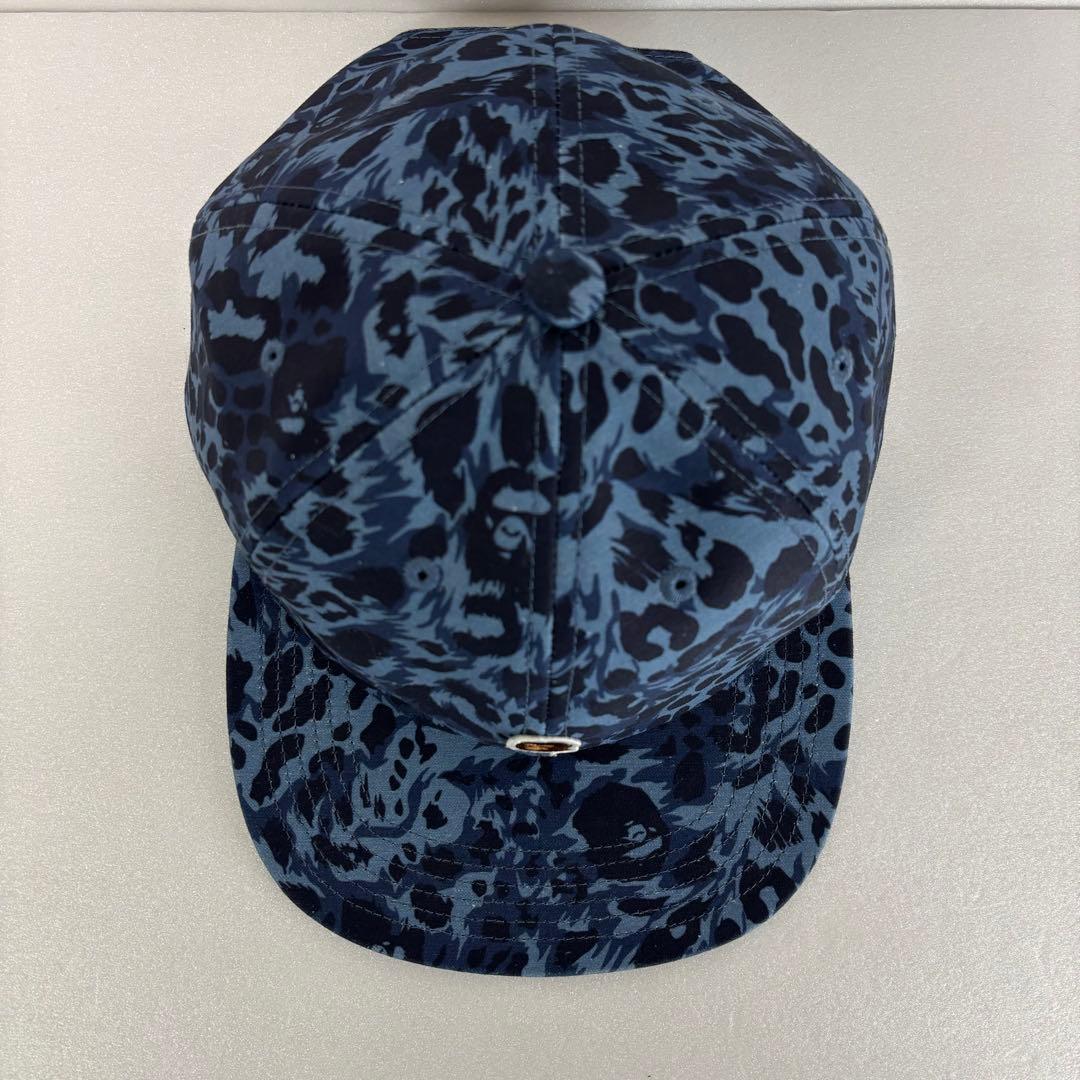 APE エイプ カモフラ キャップ 豹柄 レオパード フリーサイズ ブルー