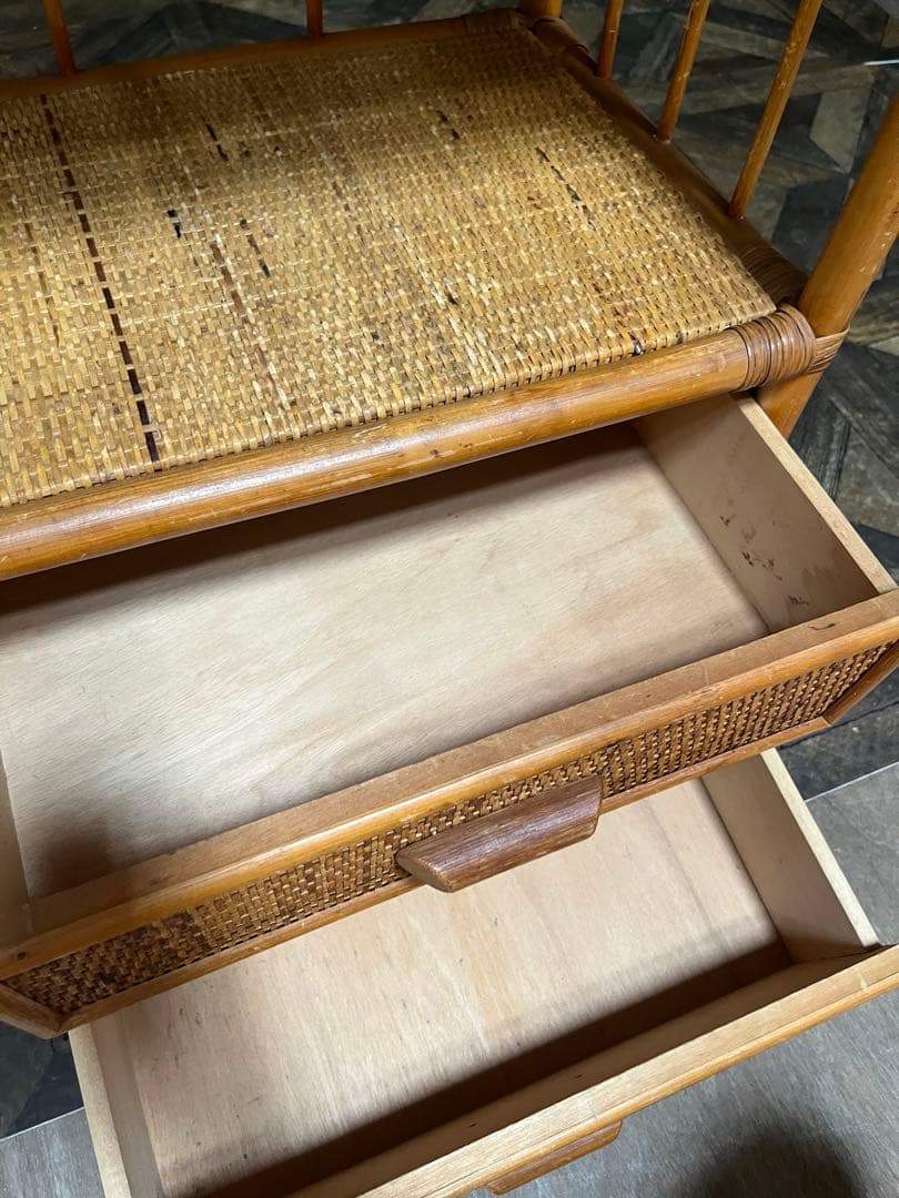 アーチ型 籐 ラタン 棚 インテリア 昭和レトロ 飾り棚