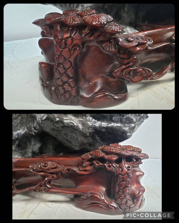 6308 霊璧石 桐箱付 『瑞雲』 横30(cm) 8.48kg太湖石