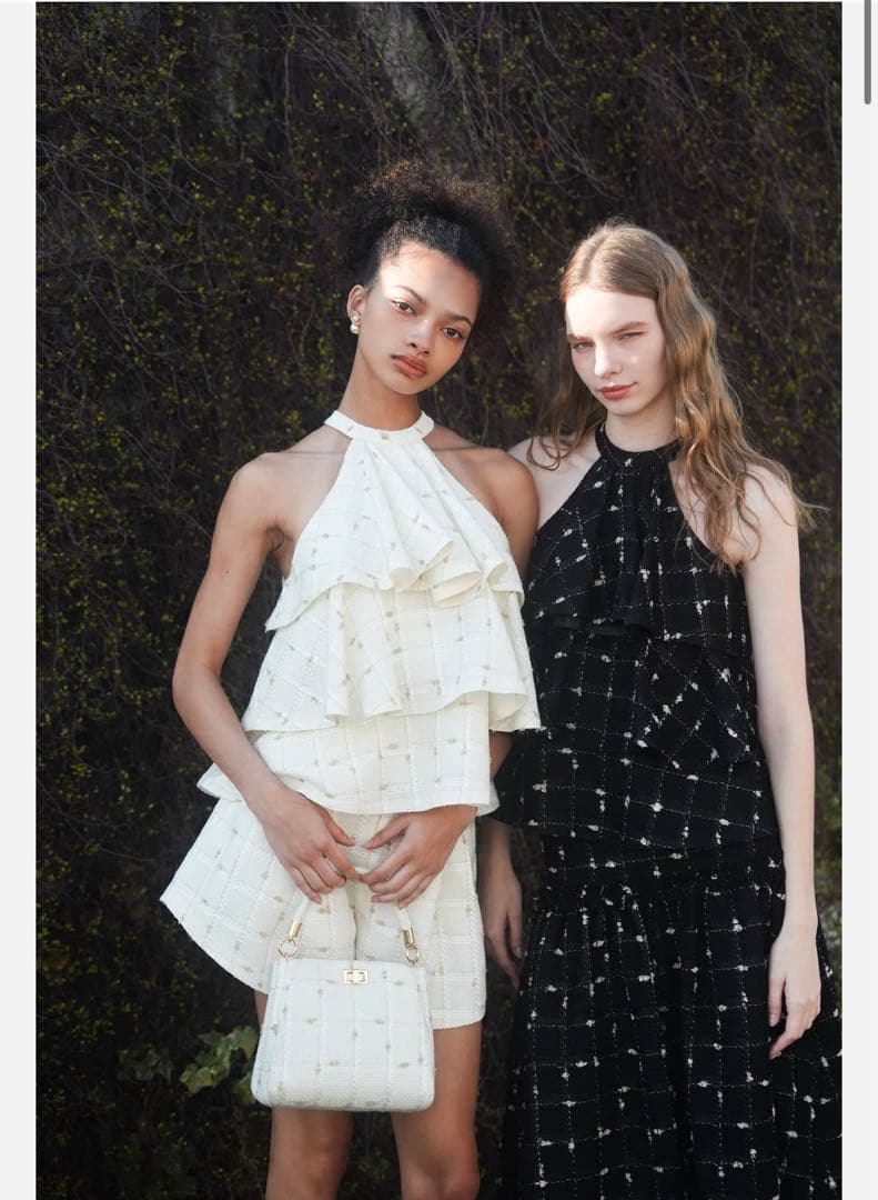 shellerシェリエ♡ツイードラッフルフリルトップス