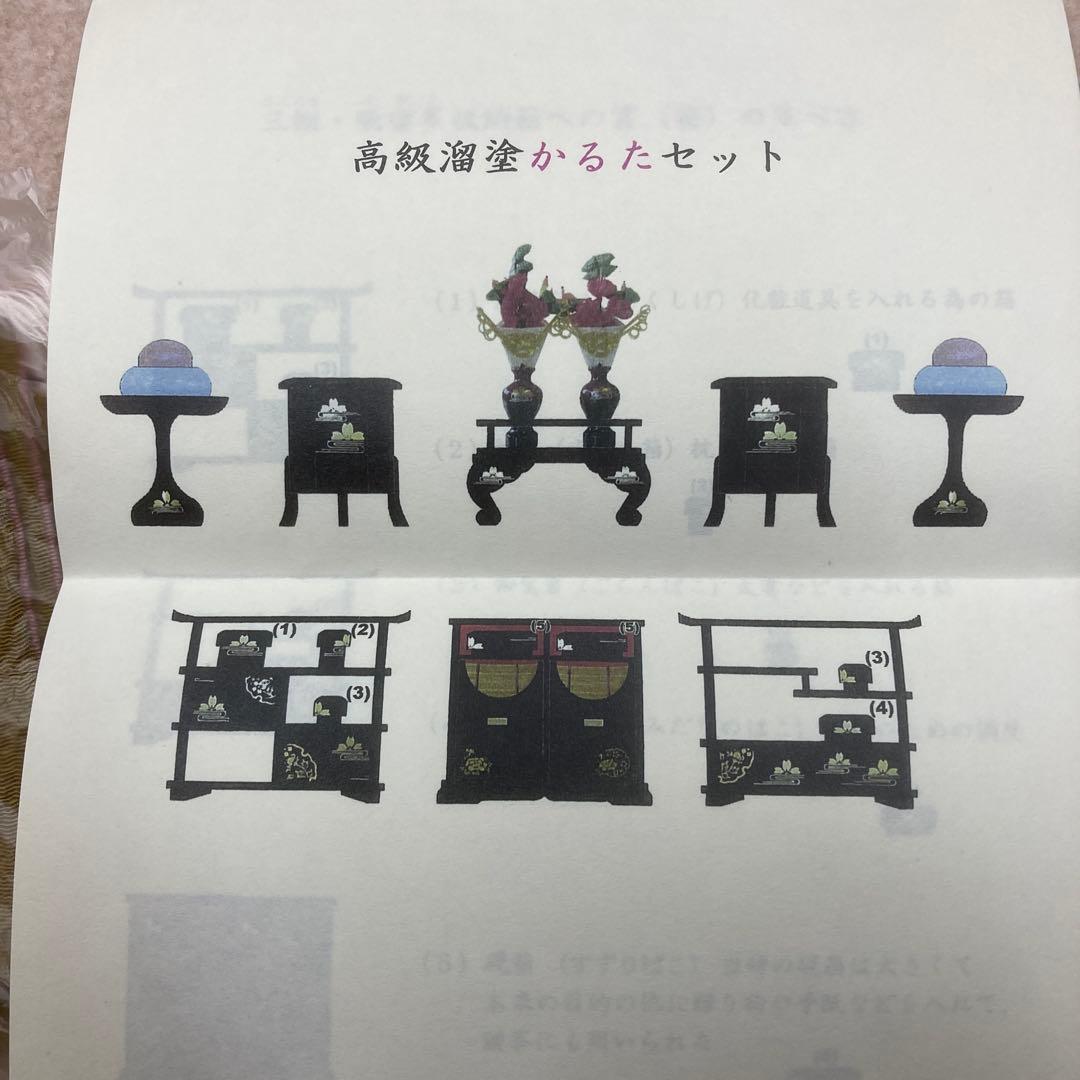 高級雛飾り溜塗かるたセット