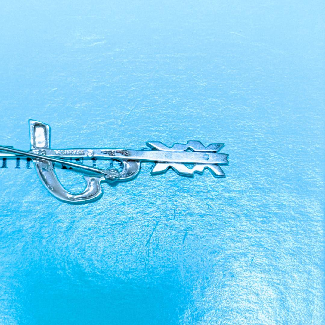 【超美品】ティファニー ラビングハート＆キスアロー ブローチ SV925