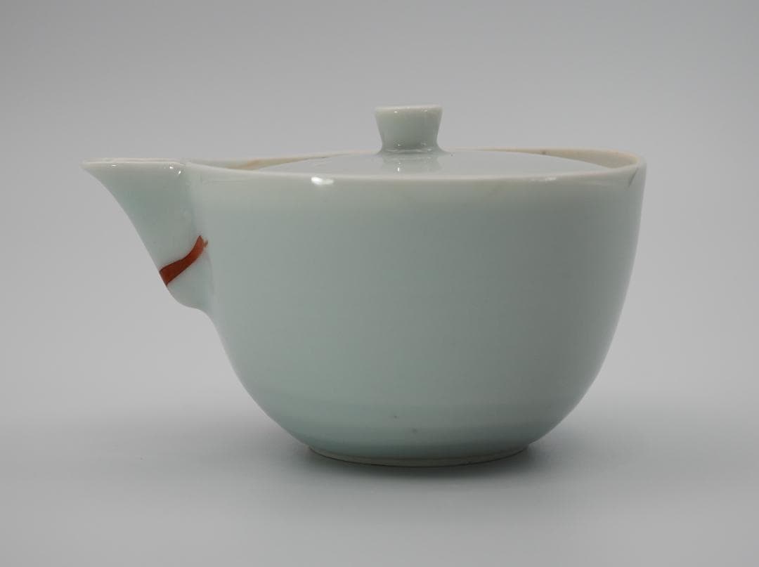 清風与平  磁彩  雪嶺出居図 宝瓶 箱付