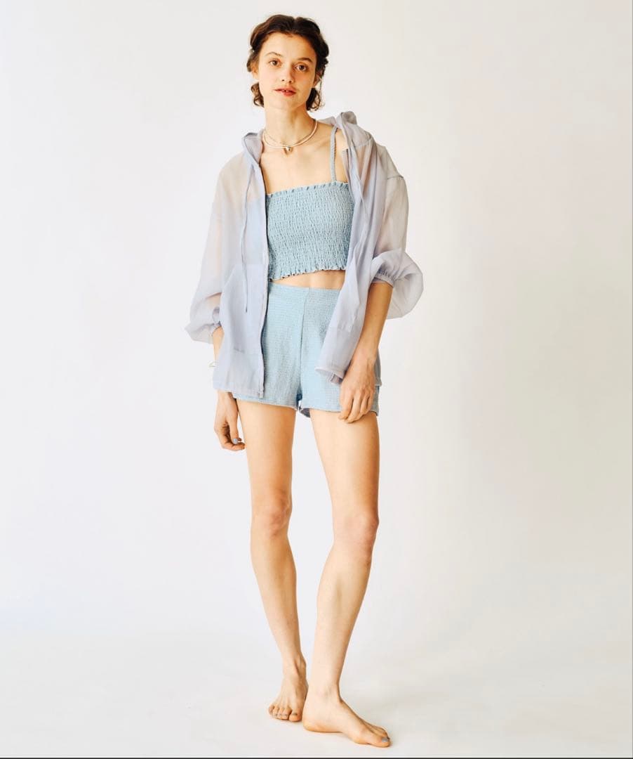 シアーパーカー4SETスイムウェア M ブルー 水着 mystic