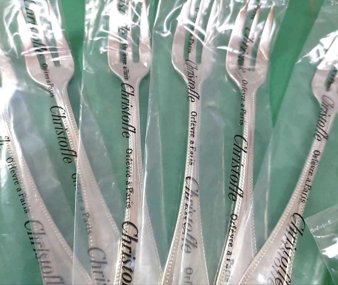 お値下げ【Christofle クリストフル】パール　スプーン&フォーク　12本