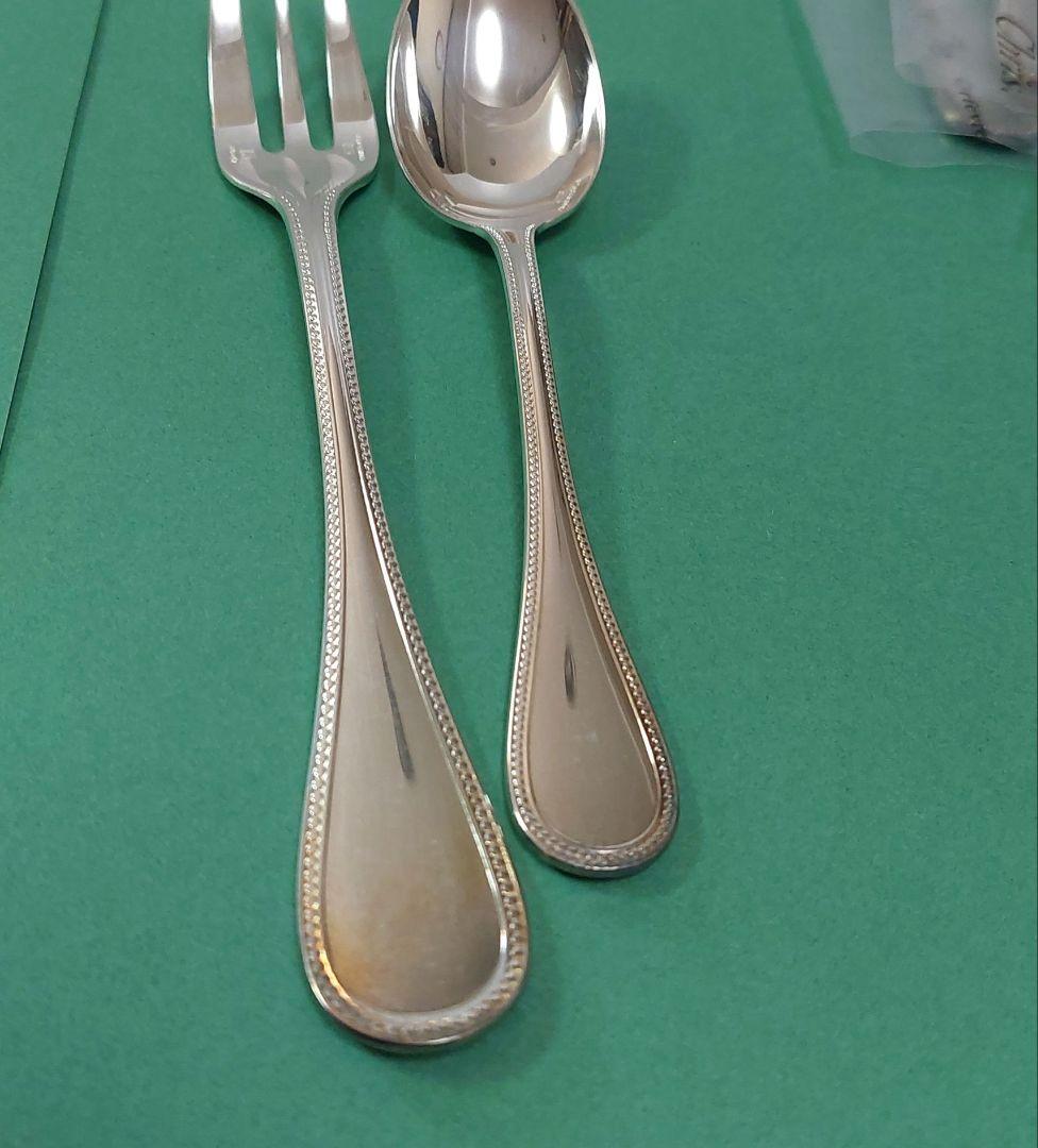 お値下げ【Christofle クリストフル】パール　スプーン&フォーク　12本